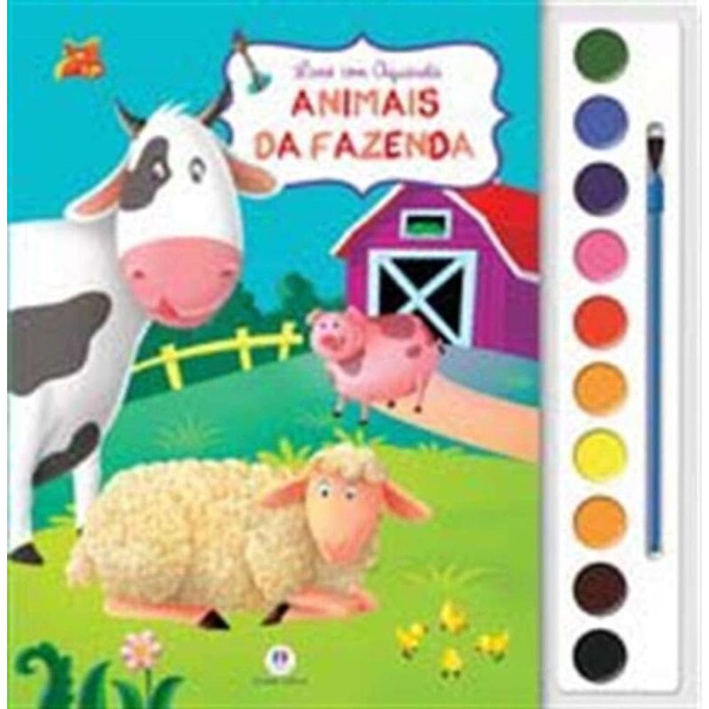 Animais Da Fazenda - Livro Com Aquarela