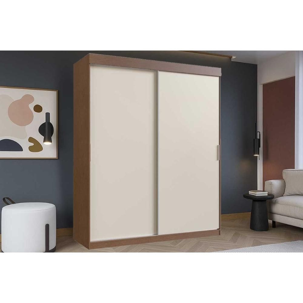 Guarda Roupa Casal 2 Portas de Correr e 2 Gavetas PH 16932 Nogueira/Off White - Herval