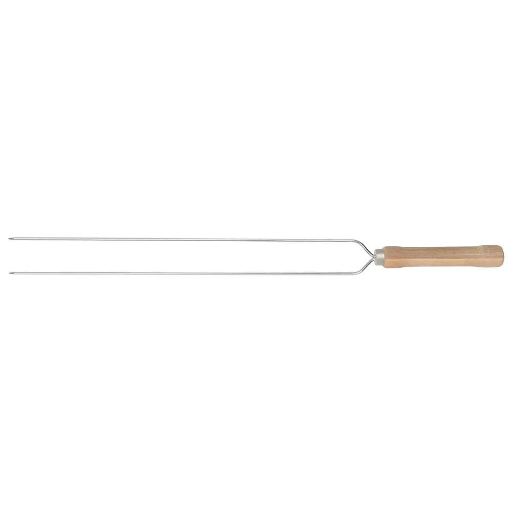 Espeto Duplo para Churrasco 55cm Aço Cromado