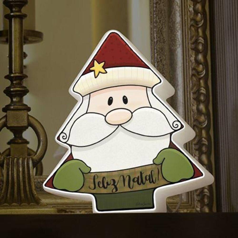 Luminária Natalina Com Papai Noel - Iluminação Mágica Para Decorar Seu Natal