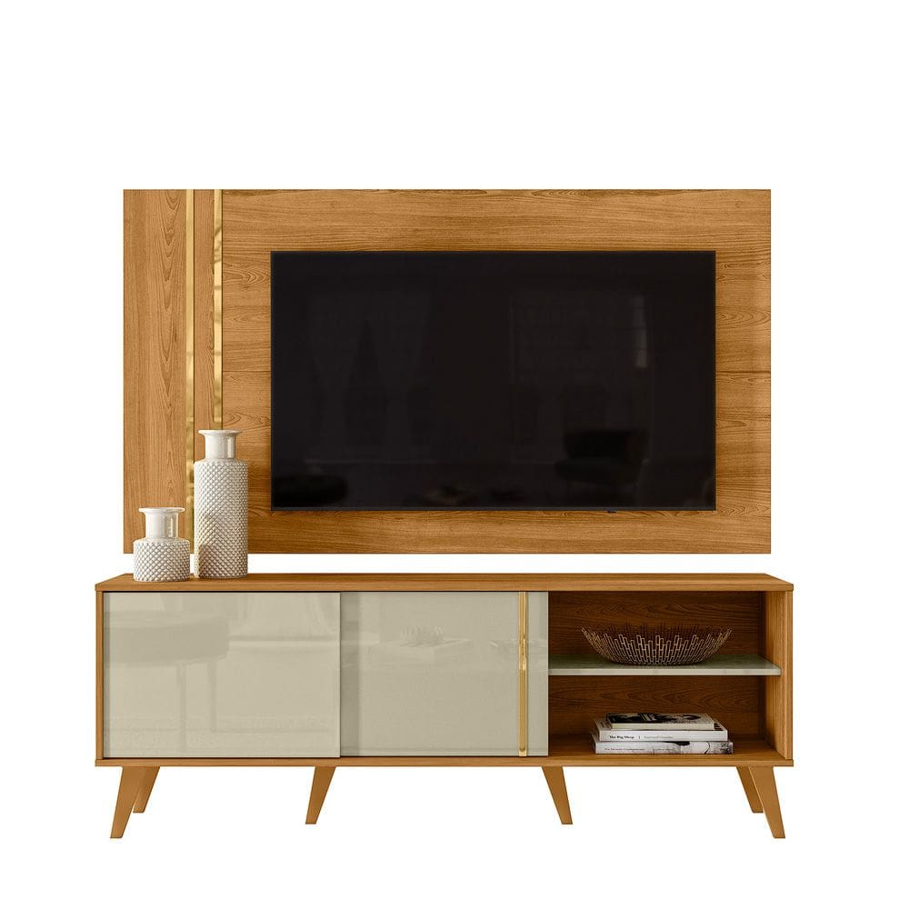 Rack Com Painel Para Tv Até 65 2 Portas Cronos Madetec