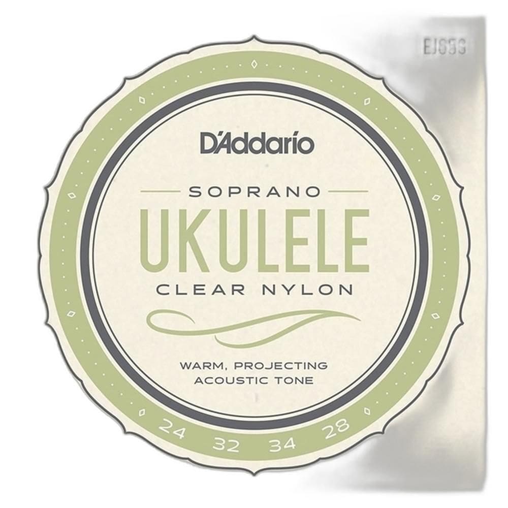 Encordoamento Para Ukulele Soprano Pro-Arte Custom Nailon Transparente D`Addario Pro-Arté EJ65S
