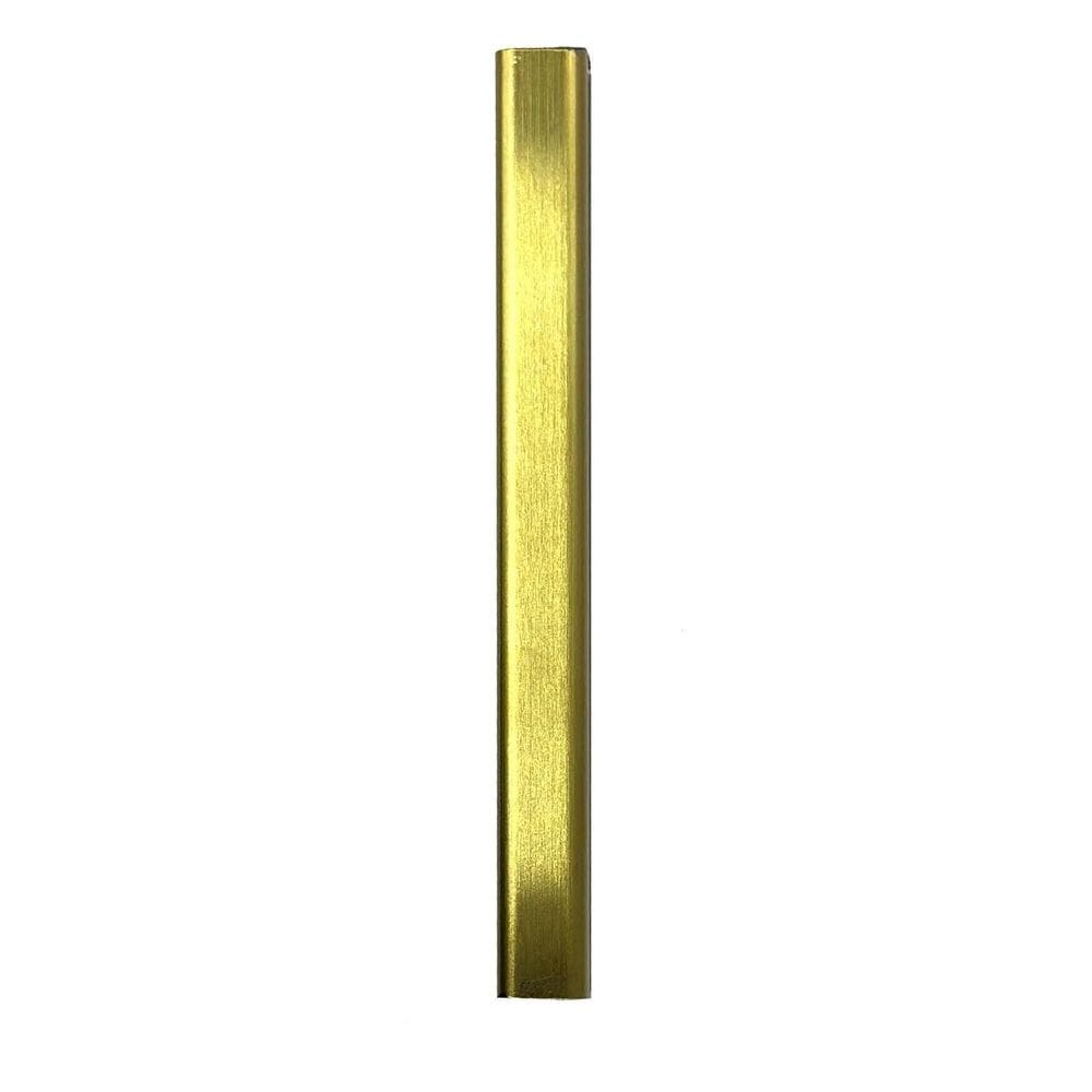 Perfil de Aço Inox Escovado Formato U de 1cm X 1cm X 280cm Dourado Fosco