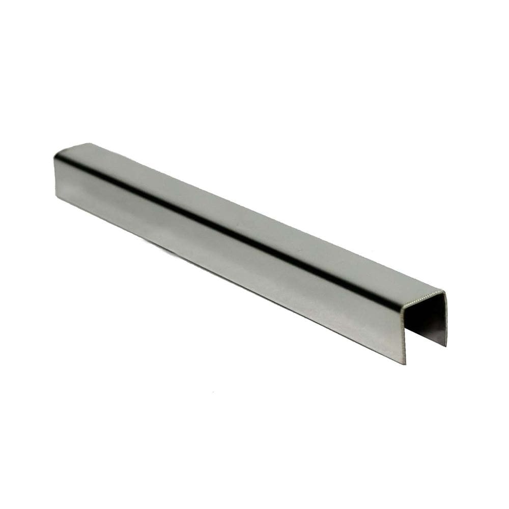 Perfil de Aço Inox Formato U 1cm X 280cm Prata Brilho