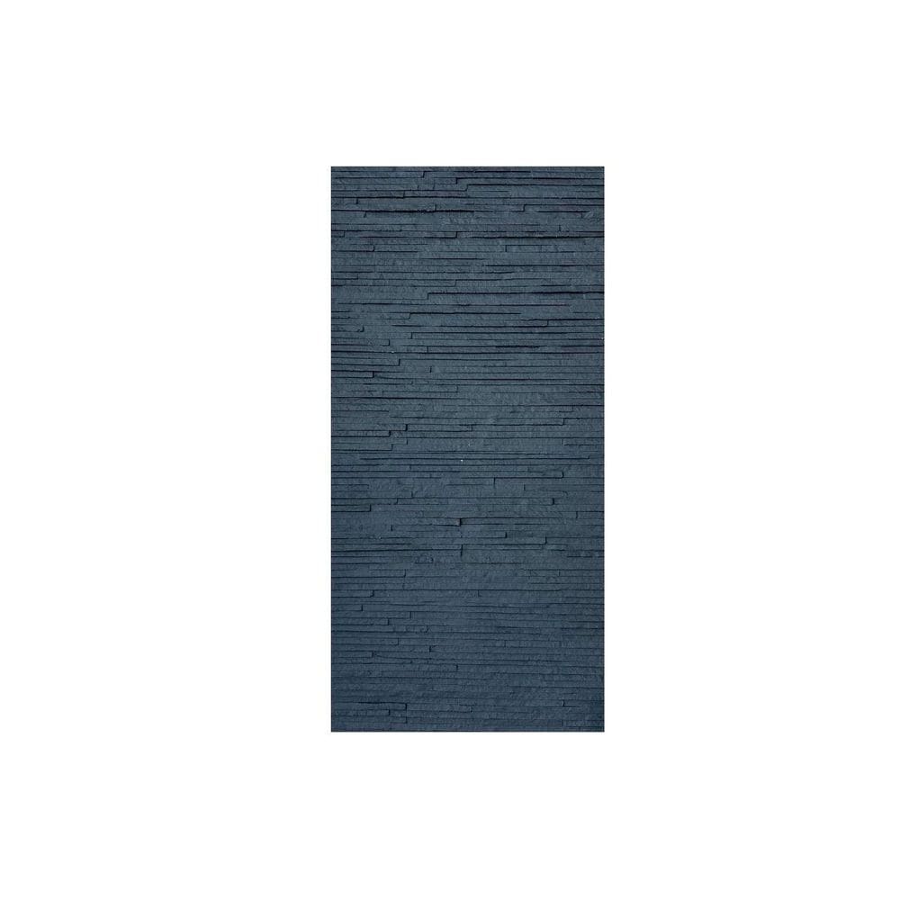 Revestimento Pedra Leve Semi-flexível Decorativa Pedra Palito 120cm X 60cm 5mm de Espessura Preto