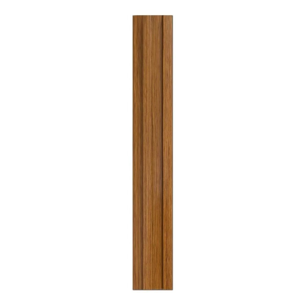 Painel Ripado Interno Amadeirado de Poliestireno 270cm X 11,4cm 2cm Espessura Mogno
