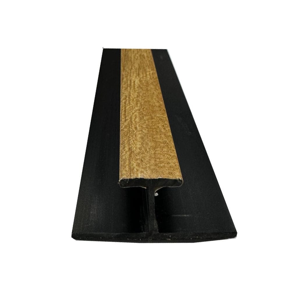 Perfil Tubular Final Tipo H Nogueira para Parede Leve 270cm