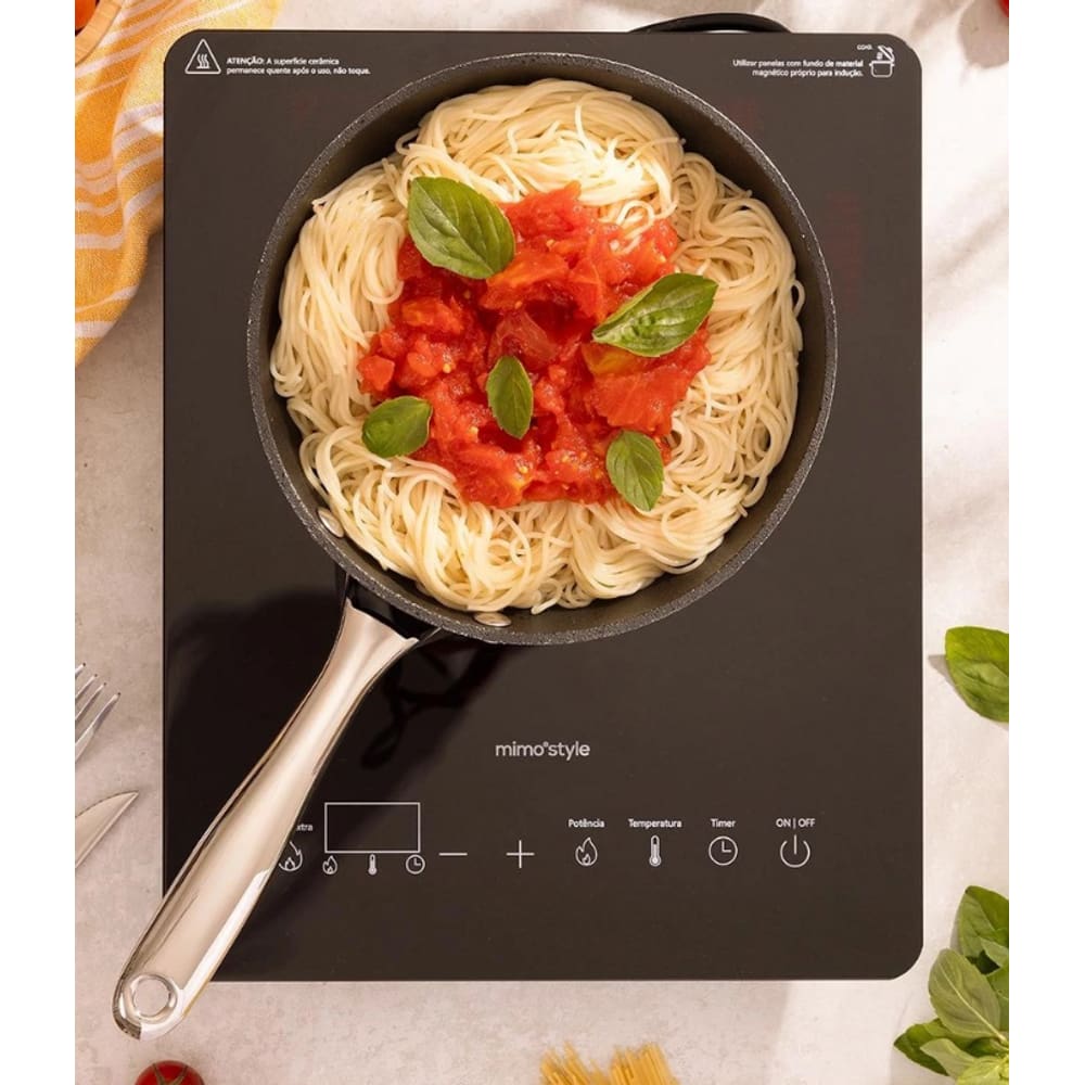 Fogao CooktopDigital de Inducao 1800W Mimo Style Luxx Black 127V