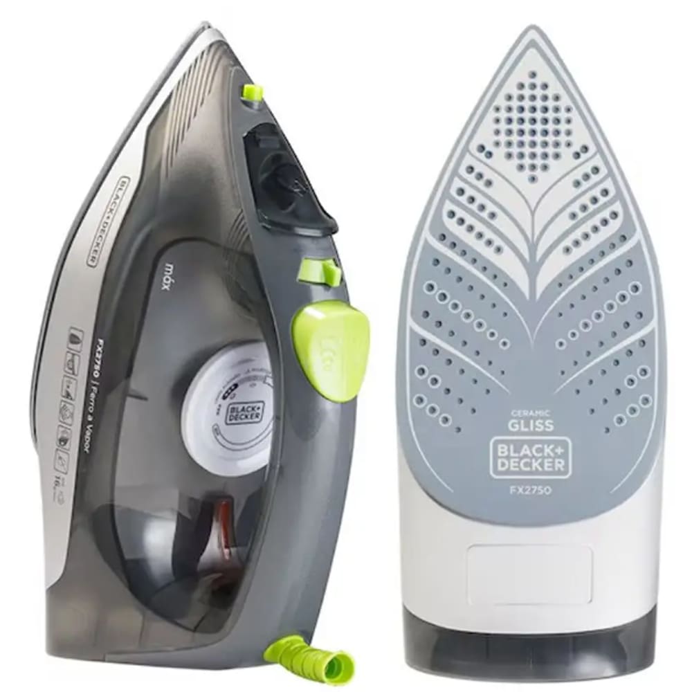 Ferro de Passar 1200W Black Decker Ceramic Gliss Silver Green 220V