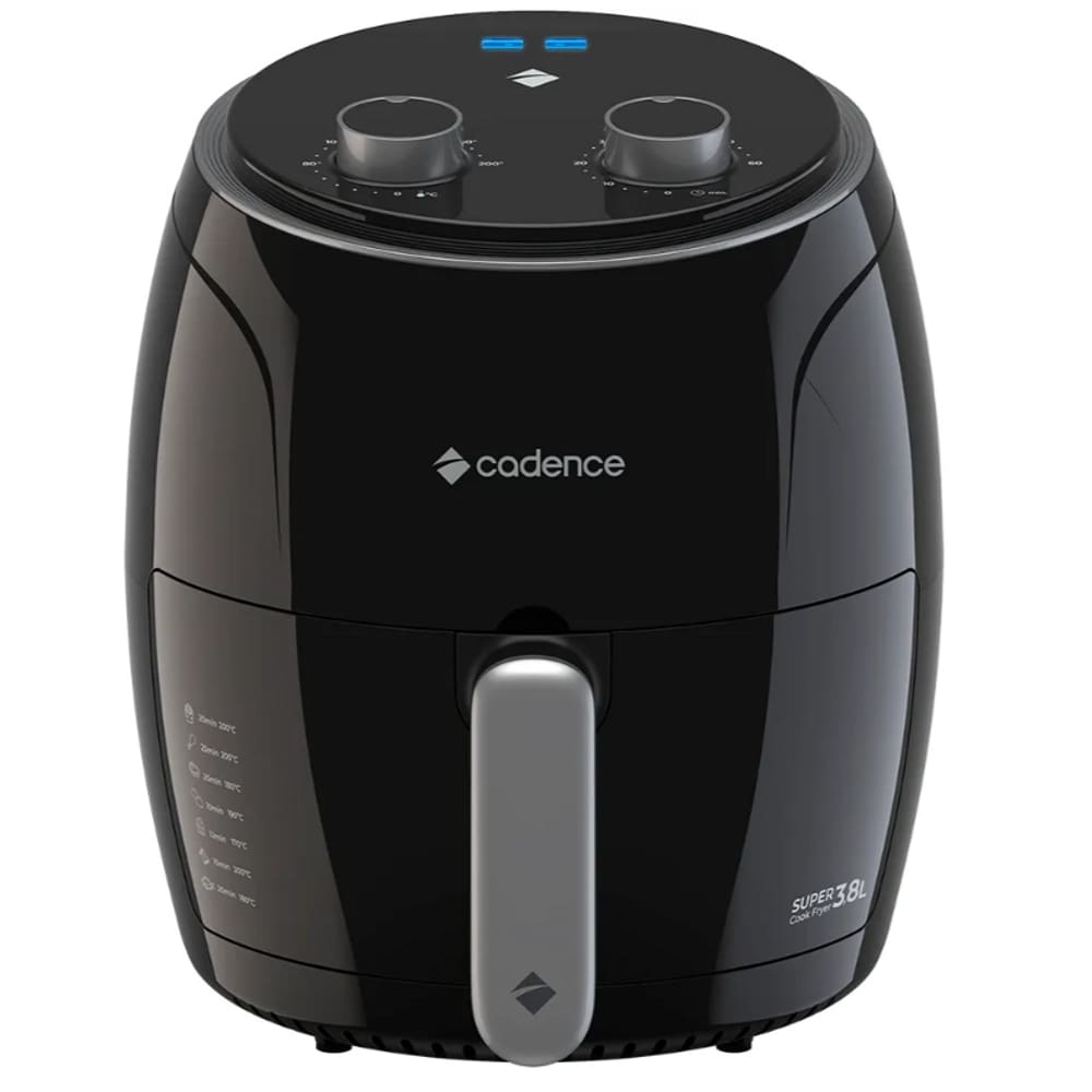 Air Fryer Fritadeira Eletrica 3.8L Cadence 1300W Luxx Black 127V