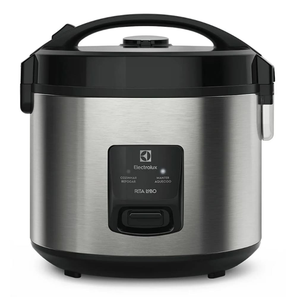 Panela Eletrica de Arroz 3L Electrolux 700W Faz 10 Xicaras em Inox 220V