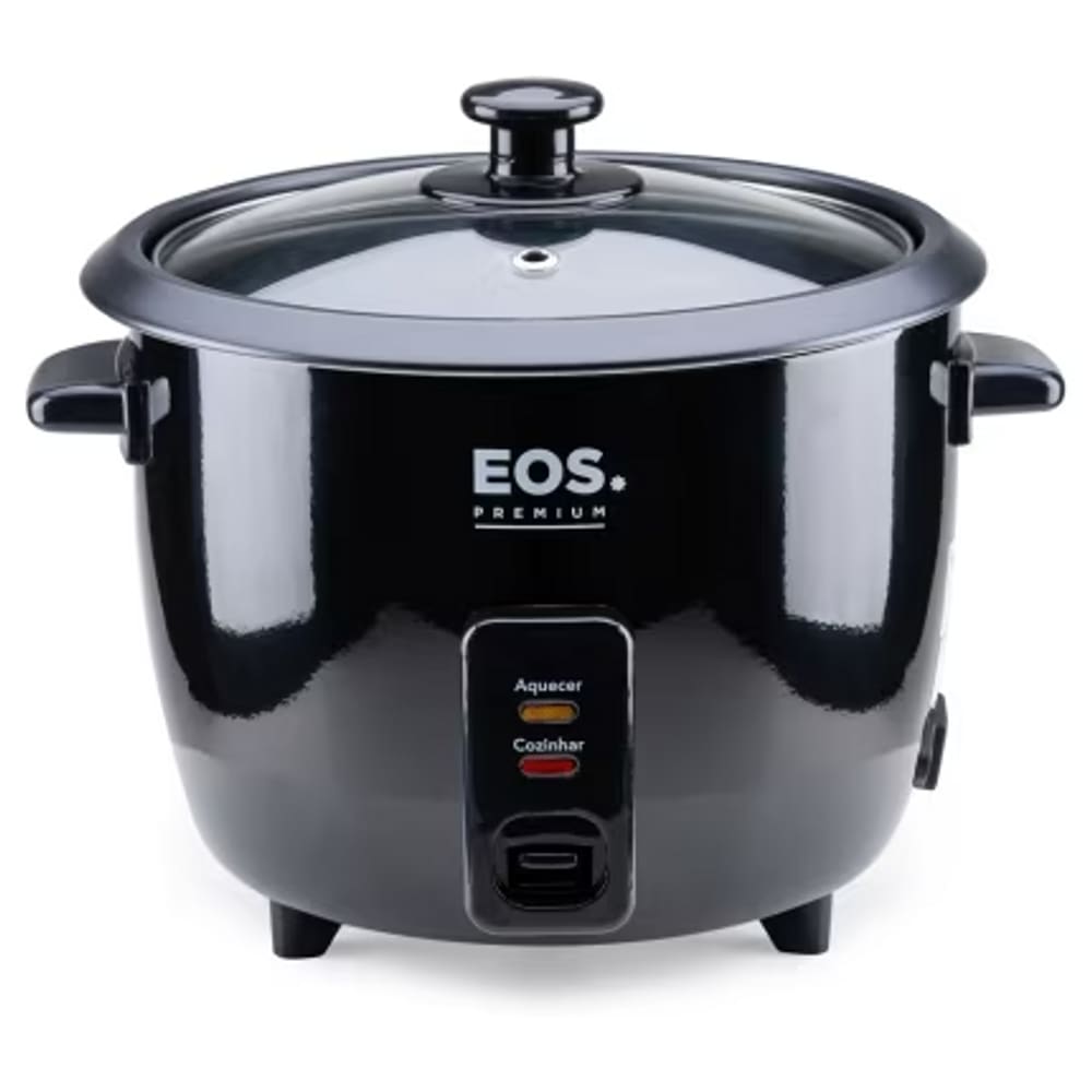 Panela de Arroz 1.5L EOS 500W Faz 8 Xicaras Ellegance Black 127V