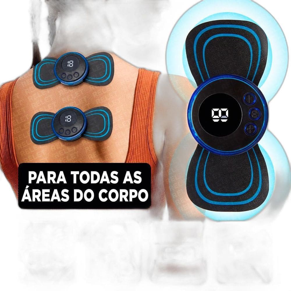 Massageador Eletroestimulador Portátil Recarregável Tens Dor