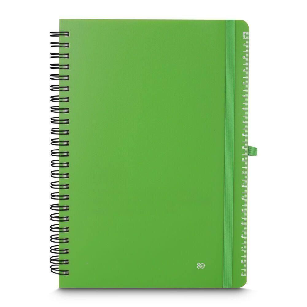 Caderno De Notas Verde Com Clipe Para Caneta - 70 Folhas Premium