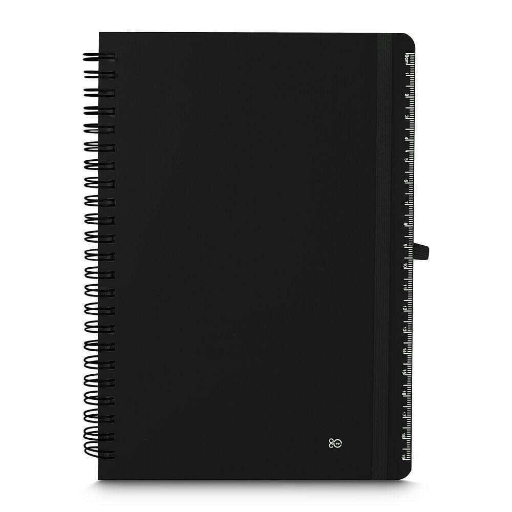 Caderno Inteligente Com Suporte Para Caneta - 70 Folhas - Cor Preta