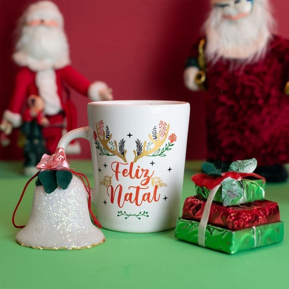 Caneca De Porcelana Mágica - 270ml Para Um Natal Encantado: Celebre Com Estilo E Conforto!