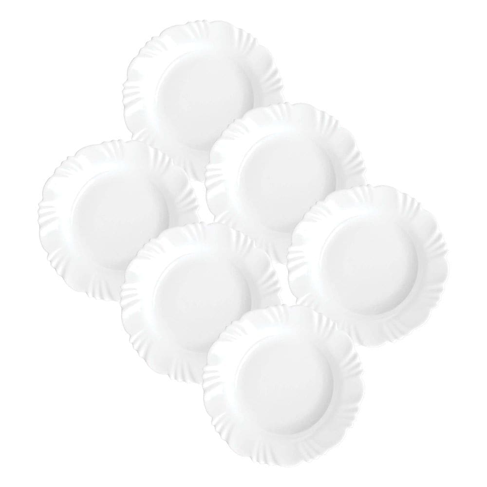Kit 6 Pratos Fundos Nadir Duralex Pétala Branco 23cm