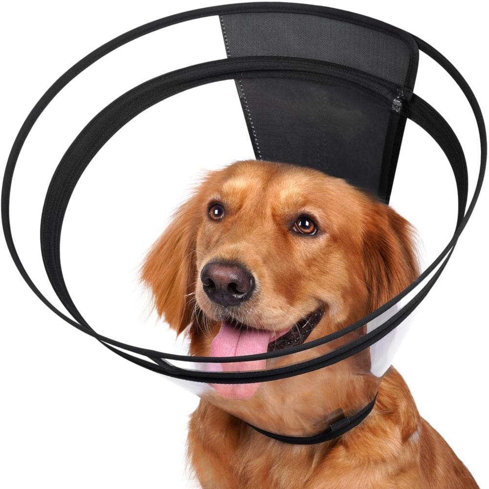 Coleira de recuperação Didopet Dog Cone transparente para cães