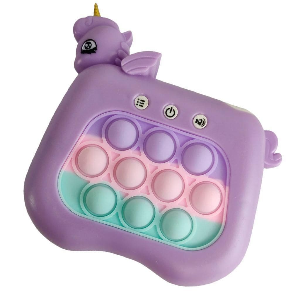 Pop It Interativo Mini Game Unicornio 4 Modos Anti desconforto Lilás