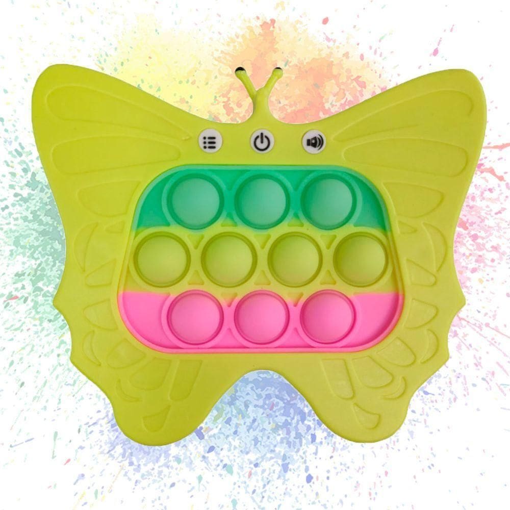 Pop It Mini Game Borboleta Interativo 4 Modos Som Luzes Fidget Sensorial Anti desconforto Crianças Toys Portatil Ansiedade