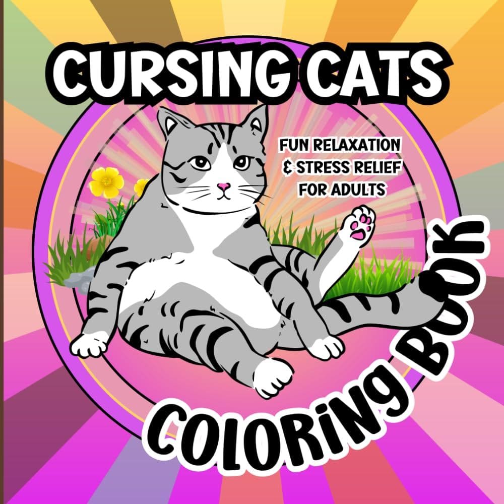 Livro de colorir Genérica Cursing Cats for Adults with Swearing Cat Memes