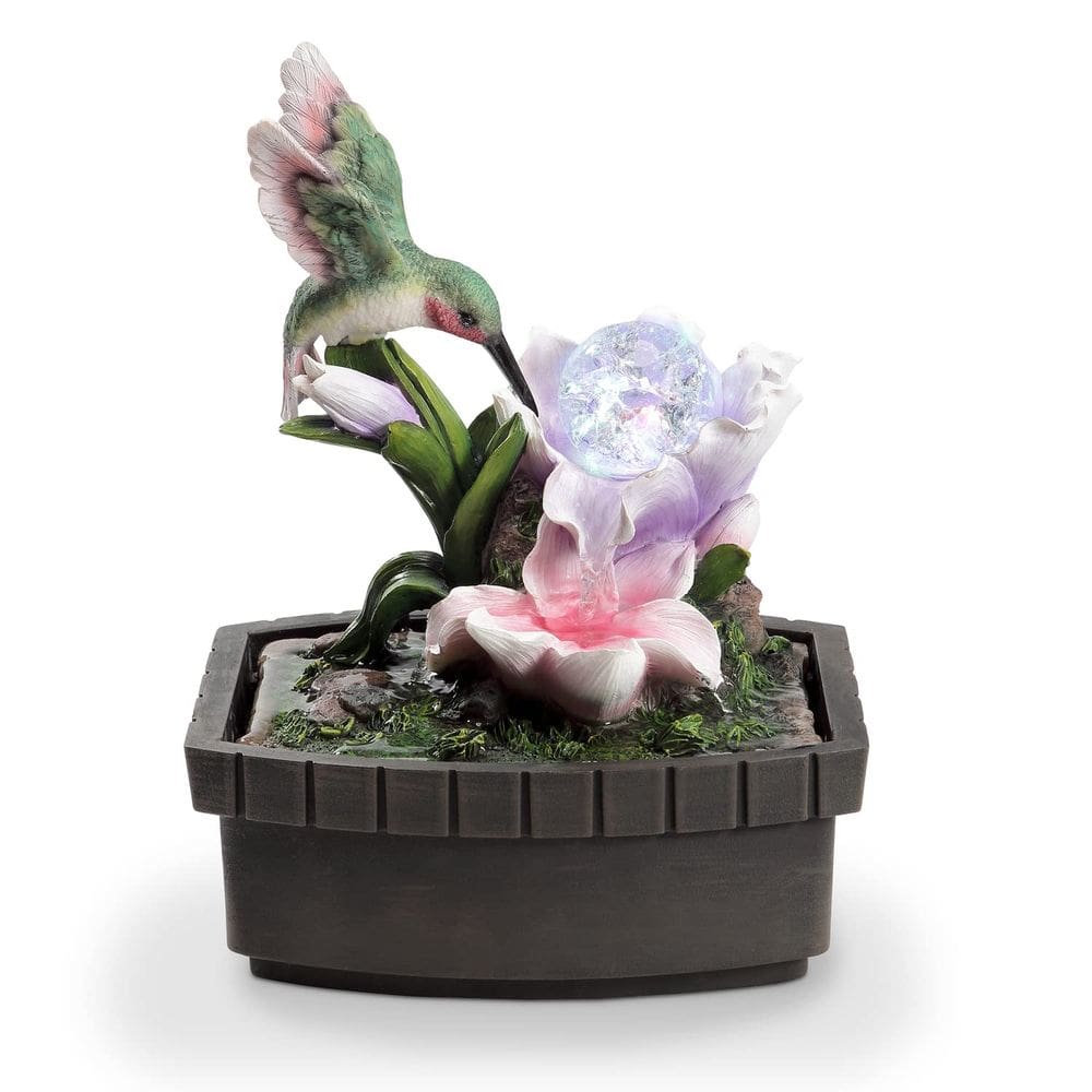 Fonte de mesa ORE International Hummingbird 28cm Polyresin