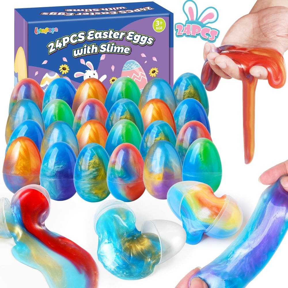 Ovos de Páscoa Letapapa pré-preenchidos com Galaxy Slime, 24 unidades