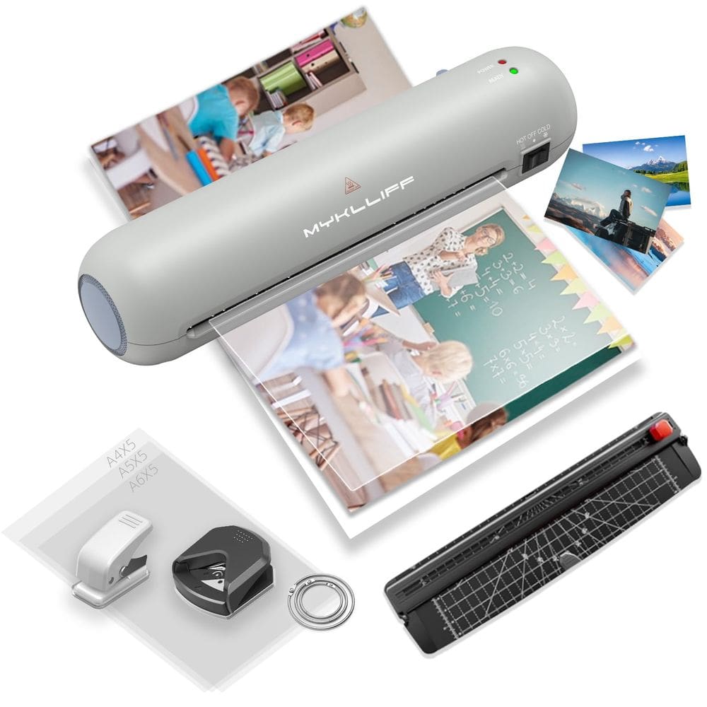 Kit 6 em 1 para máquina laminadora MYKLLIFF Térmica Portátil A4