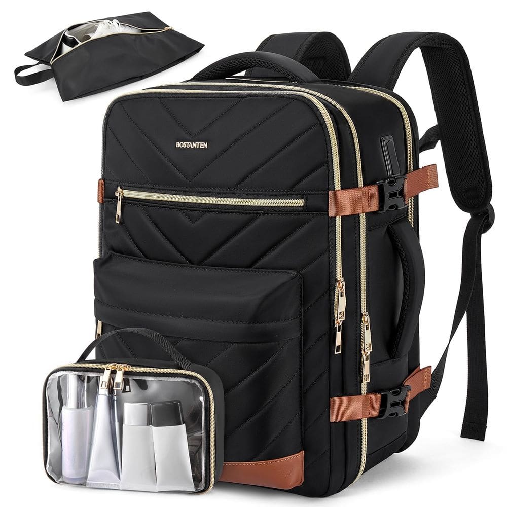 Mochila de viagem BOSTANTEN para mulheres com compartimento para laptop de 15,6”