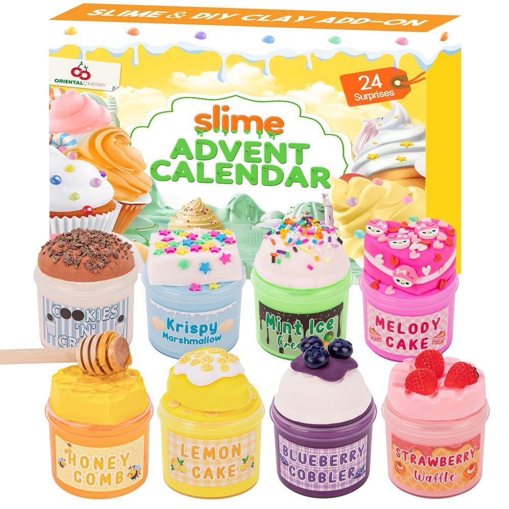 Calendário do Advento Oriental Cherry 2024 com DIY Clay Slime & Toys