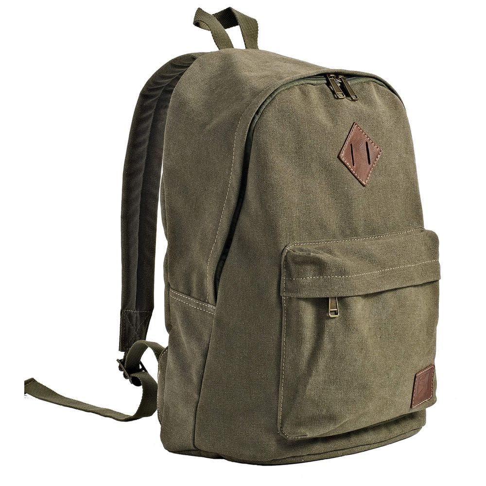 Mochila seeroad Durable Canvas College Mochila Military Green