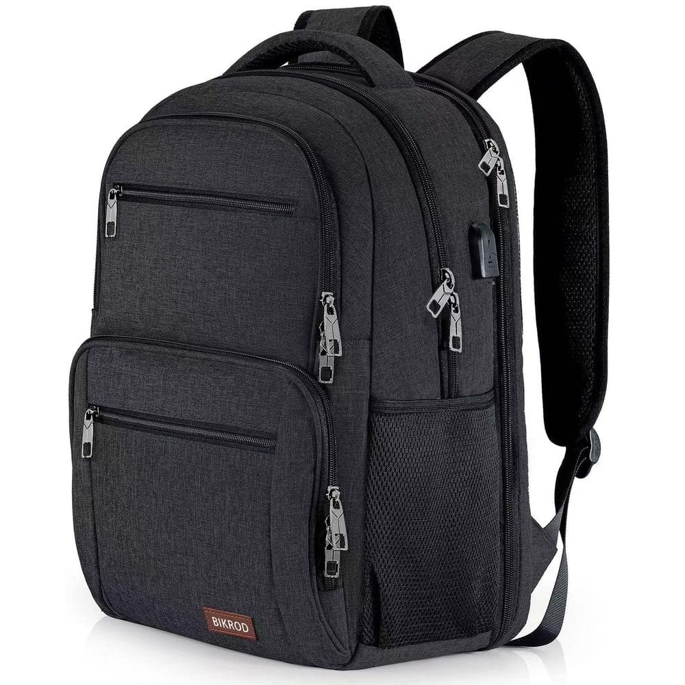 Mochila BIKROD para homens e mulheres preta resistente à água