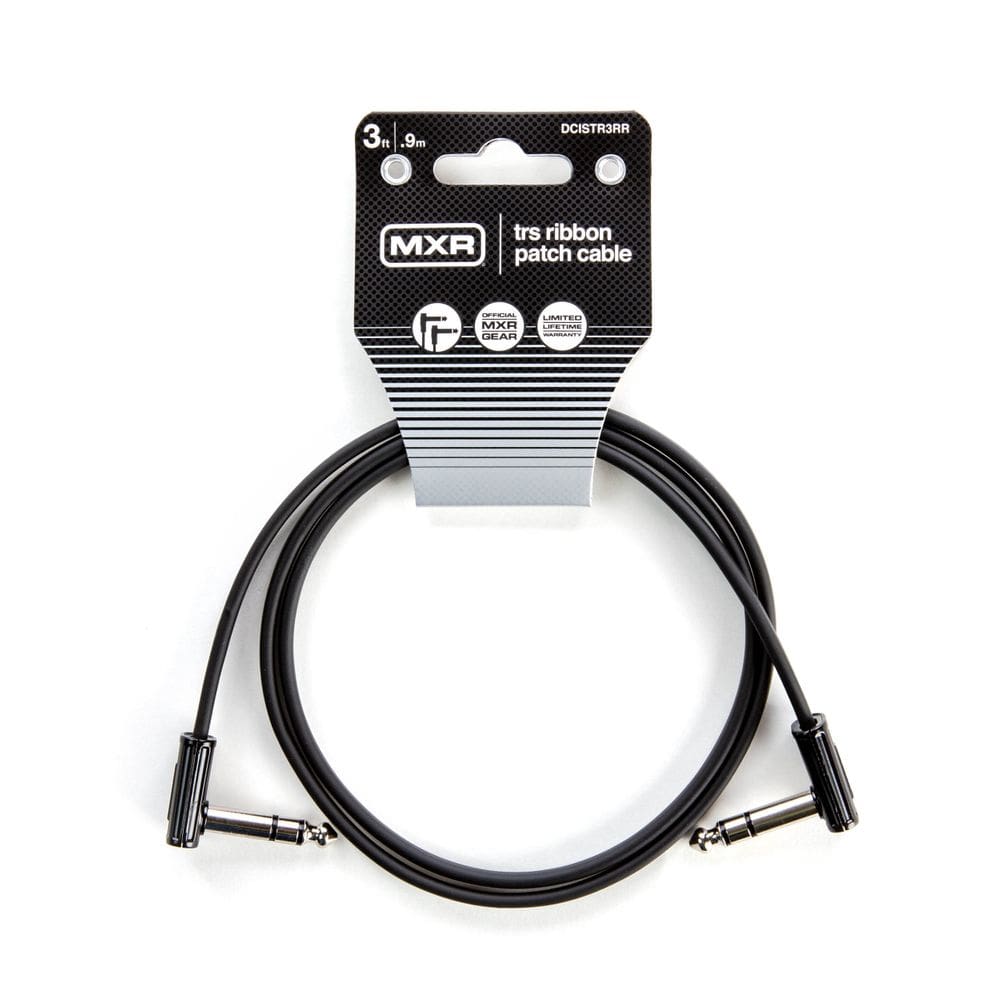 Cabo de conexão JIM DUNLOP MXR Ribbon TRS 0,9 m Ângulo reto 1/4