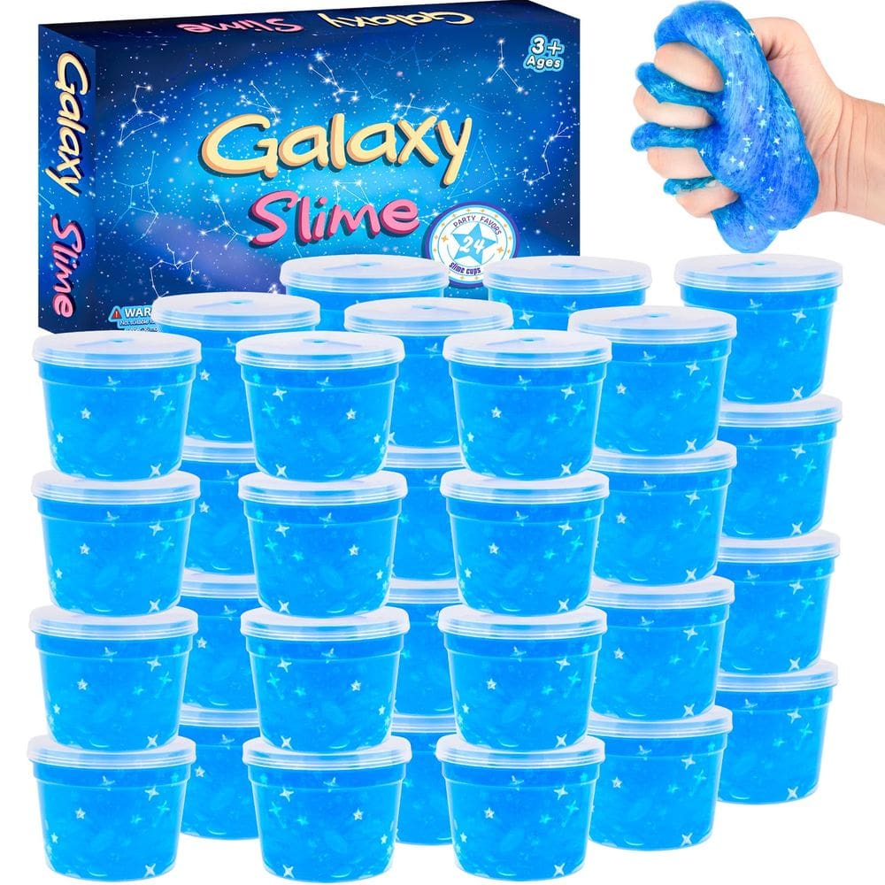 Conjunto Slime MermaidSlime Galaxy Blue, pacote com 24 frascos