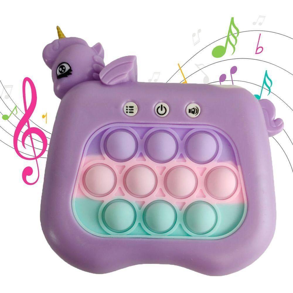 Pop It Mini Game Som Luzes Unicornio 4 Modos Interativo Anti desconforto Relaxante Fidget Sensorial Criança Toys Jogo