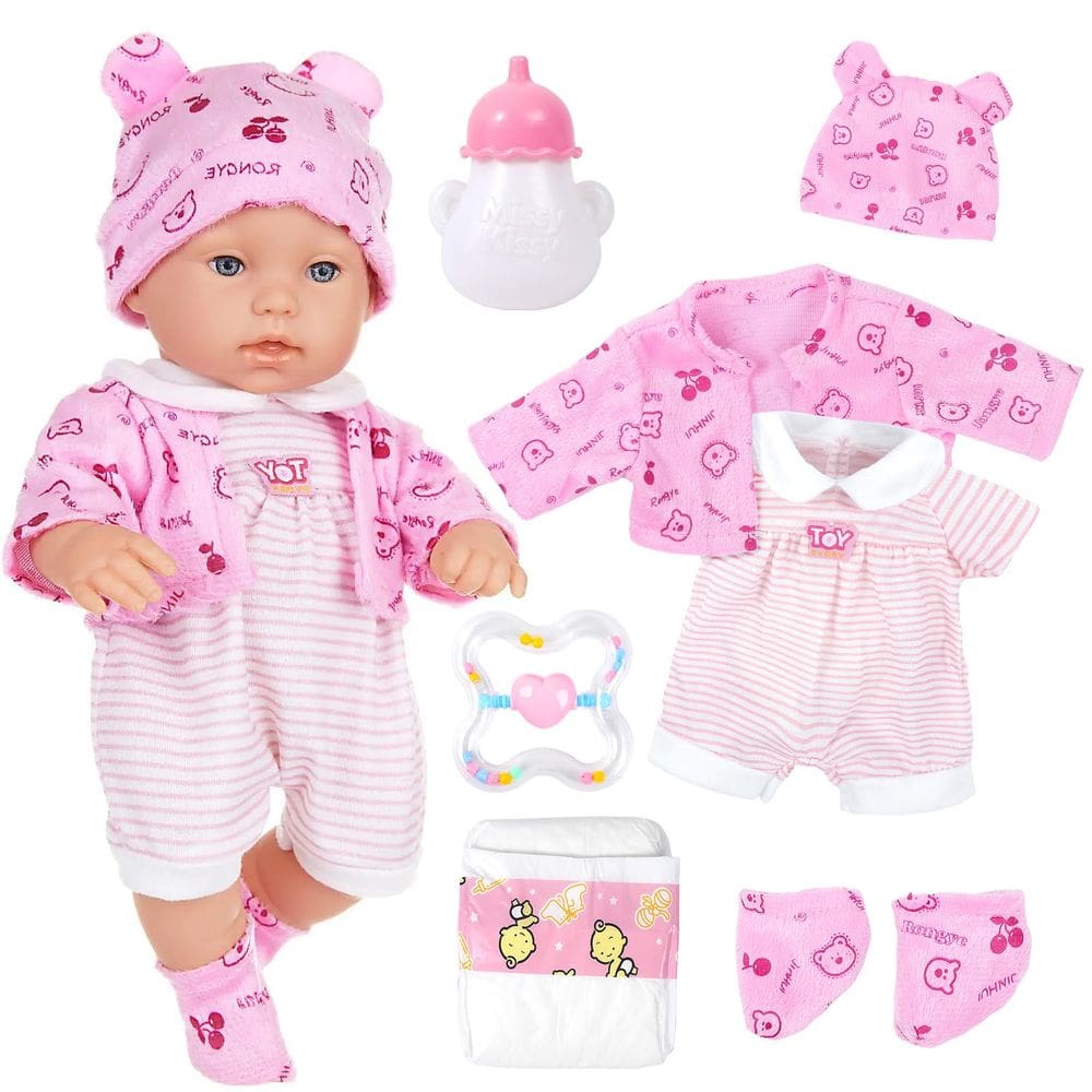 Conjunto de brinquedos Baby Doll XFEYUE de 30 cm com roupas e acessórios para bonecas Reborn