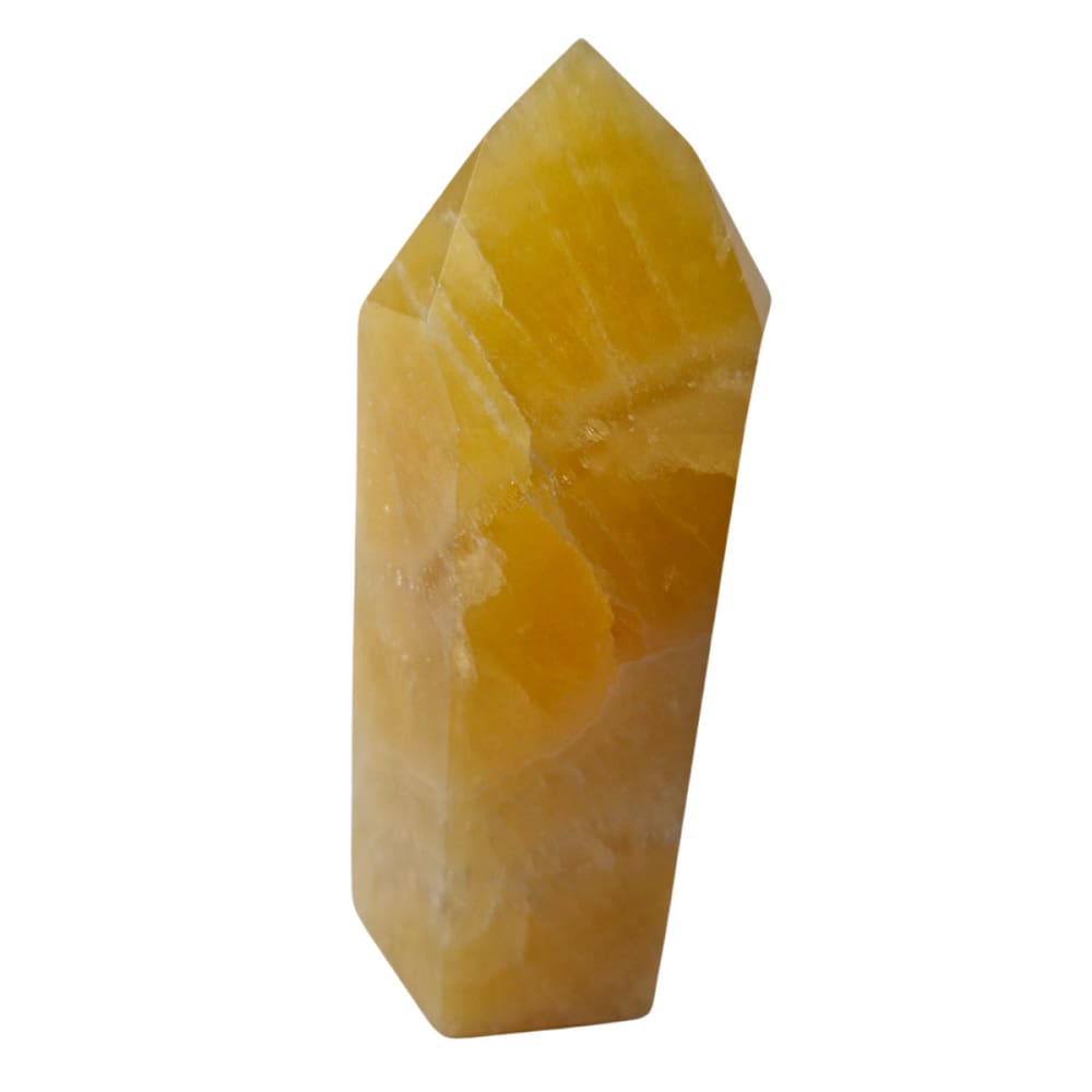 Pedra Natural Ponta de Calcita Amarela Energia 600 a 700 g