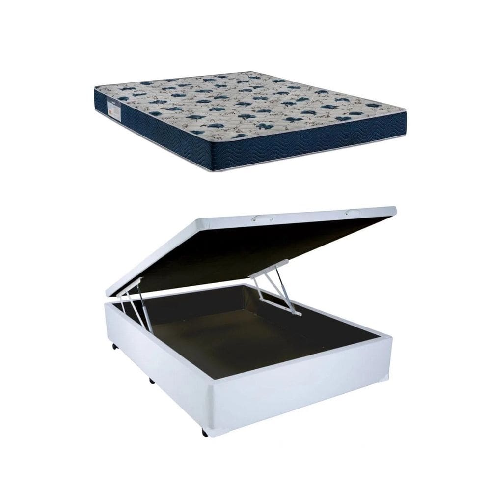 Cama Box Baú Casal Branco ISO 60 D28 - Ortobom
