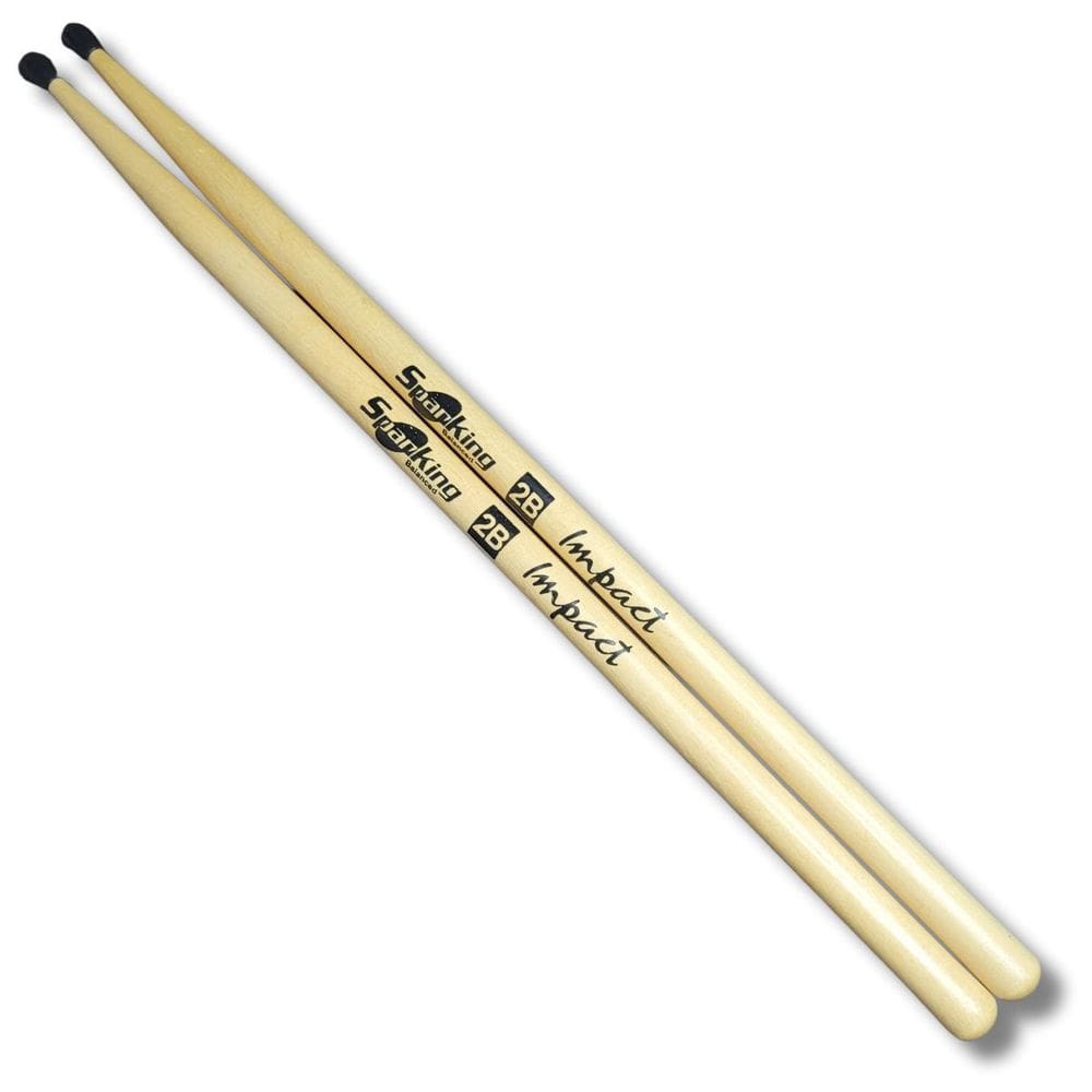 Baqueta 2B Impact Extra Long Balanceada Ponta Nylon Spanking
