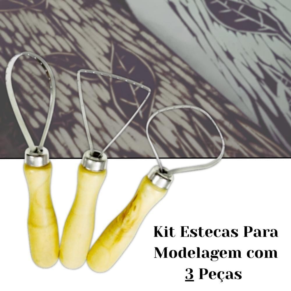 Kit Esteca Para Modelagem Com 3 Peças Sft015 Sinoart