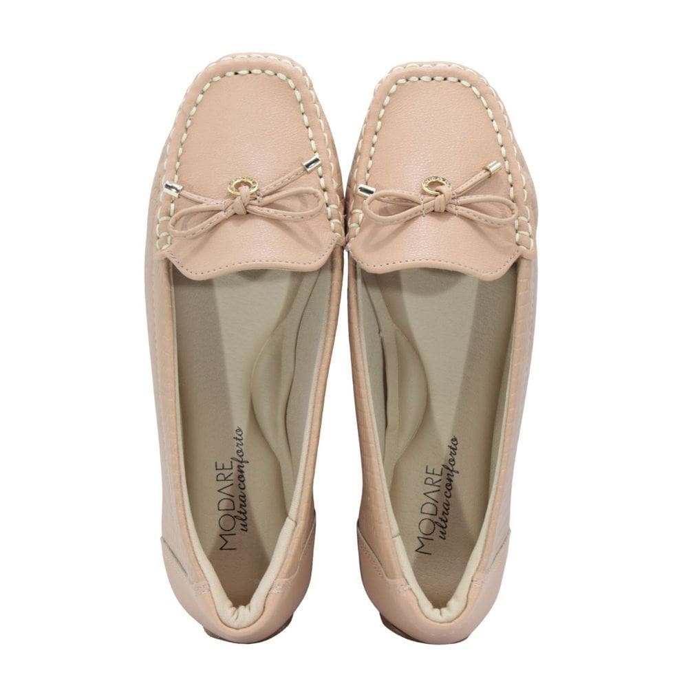 Mocassim Feminino Modare Lezard Nude