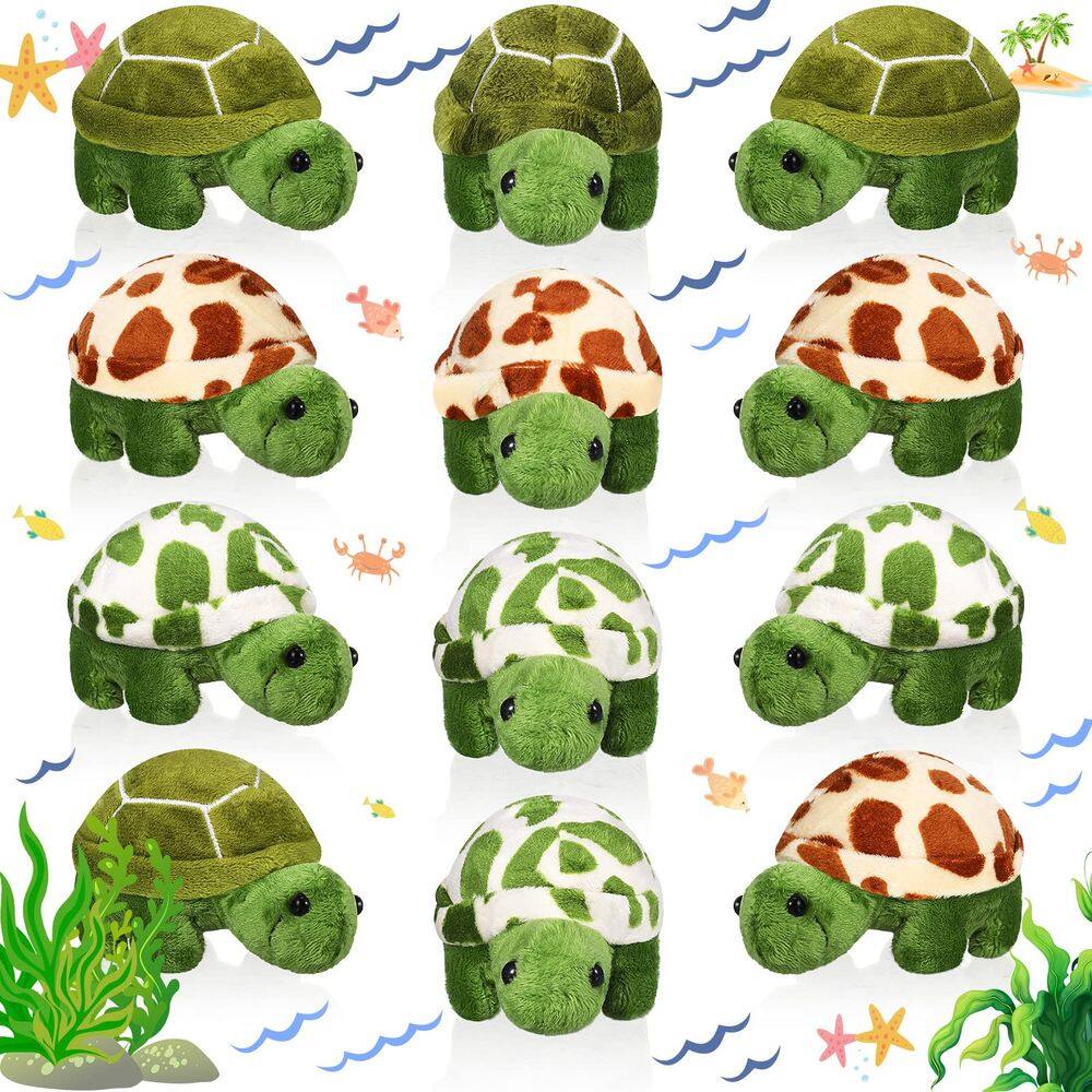 Brinquedo de pelúcia Skylety Mini Turtle Soft Sea Animal 12 unidades