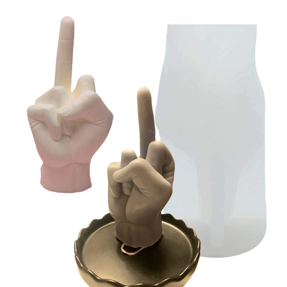 Molde de silicone TOPYS Large 3D em forma de mão para fabricação de velas