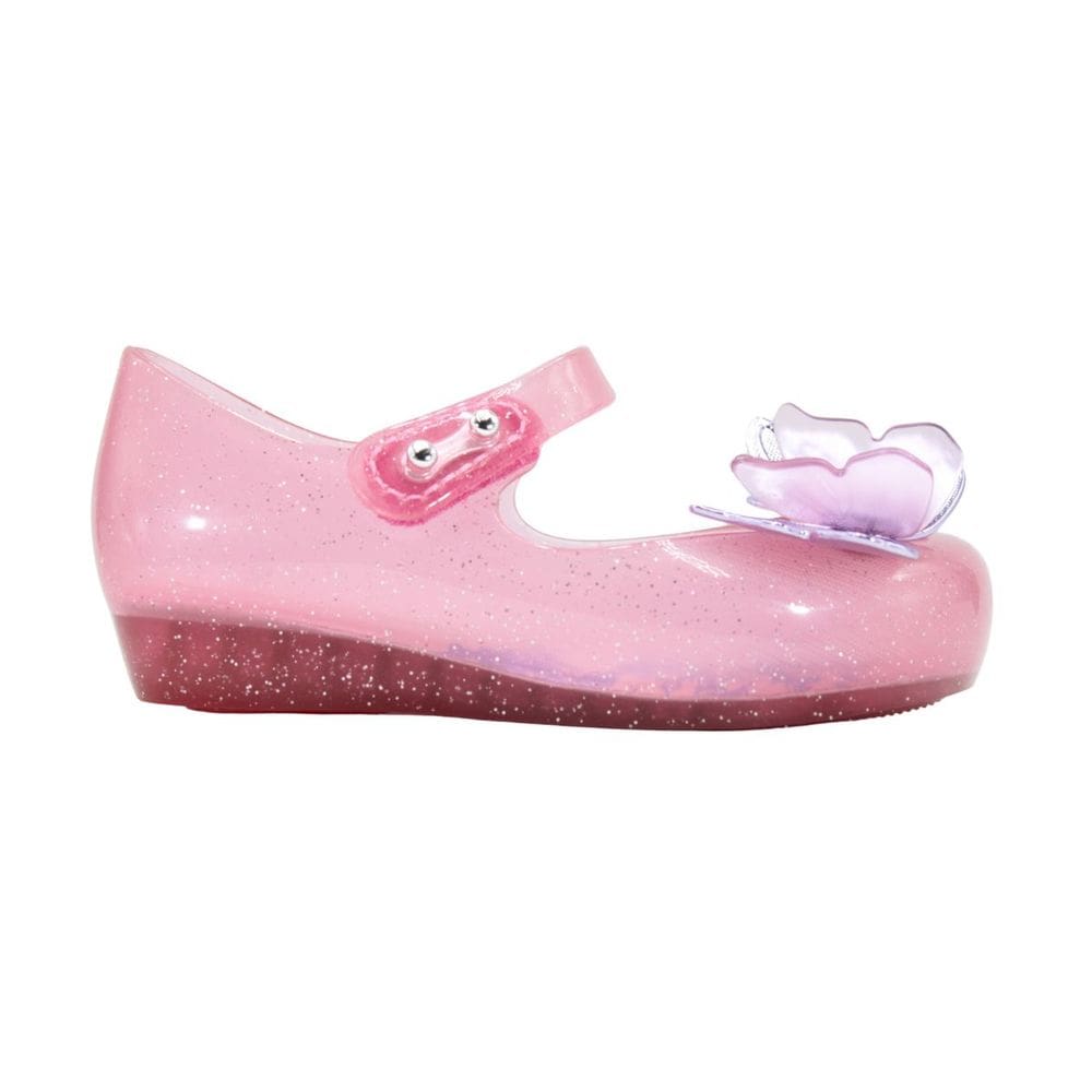 Sapatilha Mini Melissa Ultragirl Fly bb Rosa Glitter