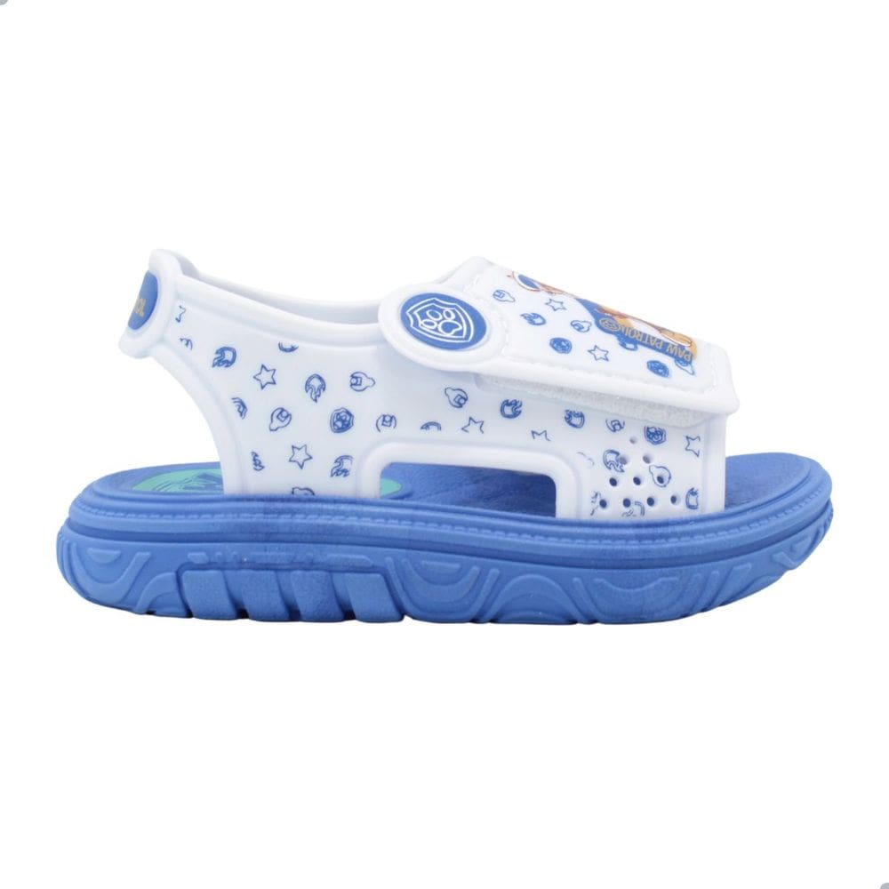 Sandália bb Grendene Kids Patrulha Com Boat Azul/Branco