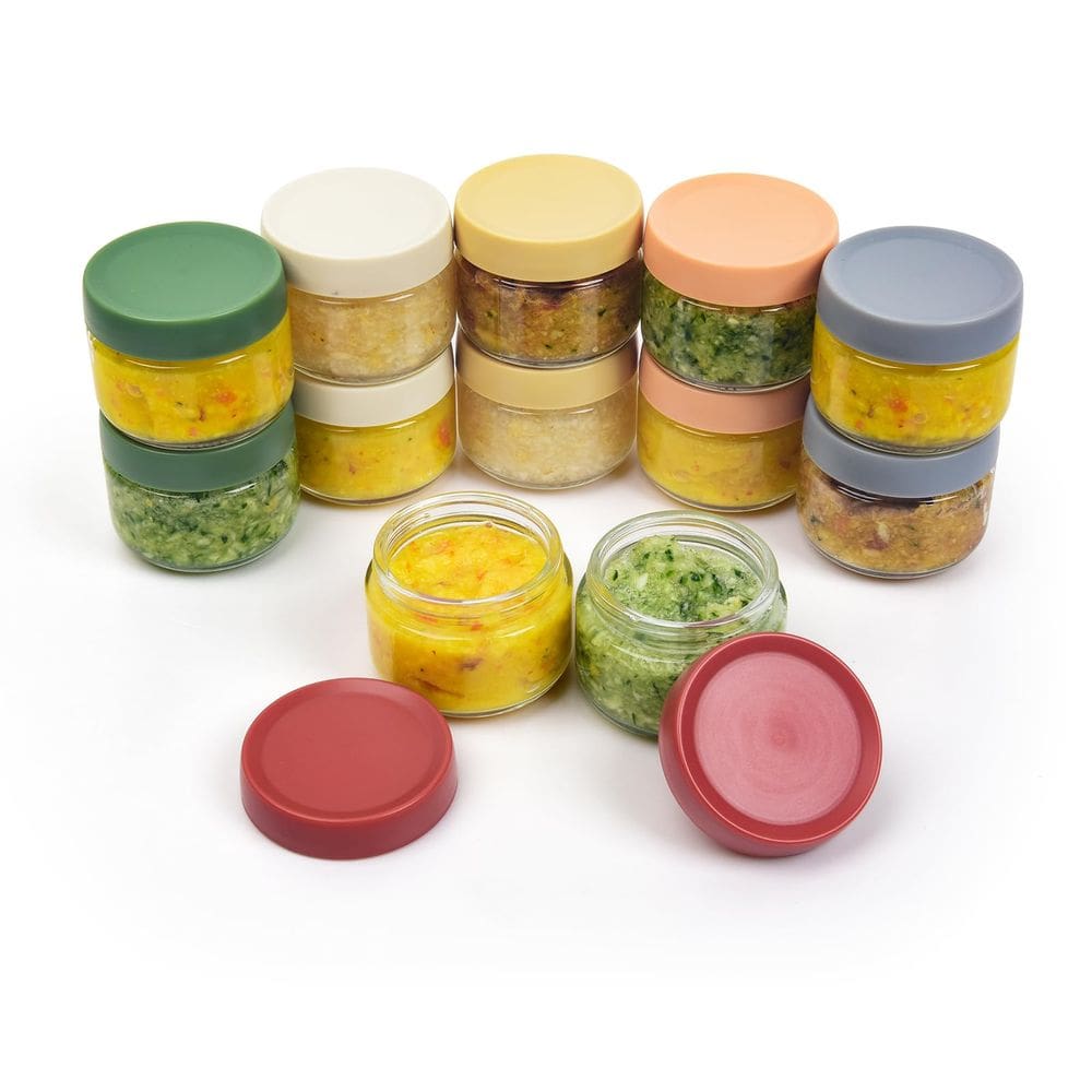 Frascos de vidro EONJOE 60 ml com tampas, recipientes para molho para salada, pacote com 12