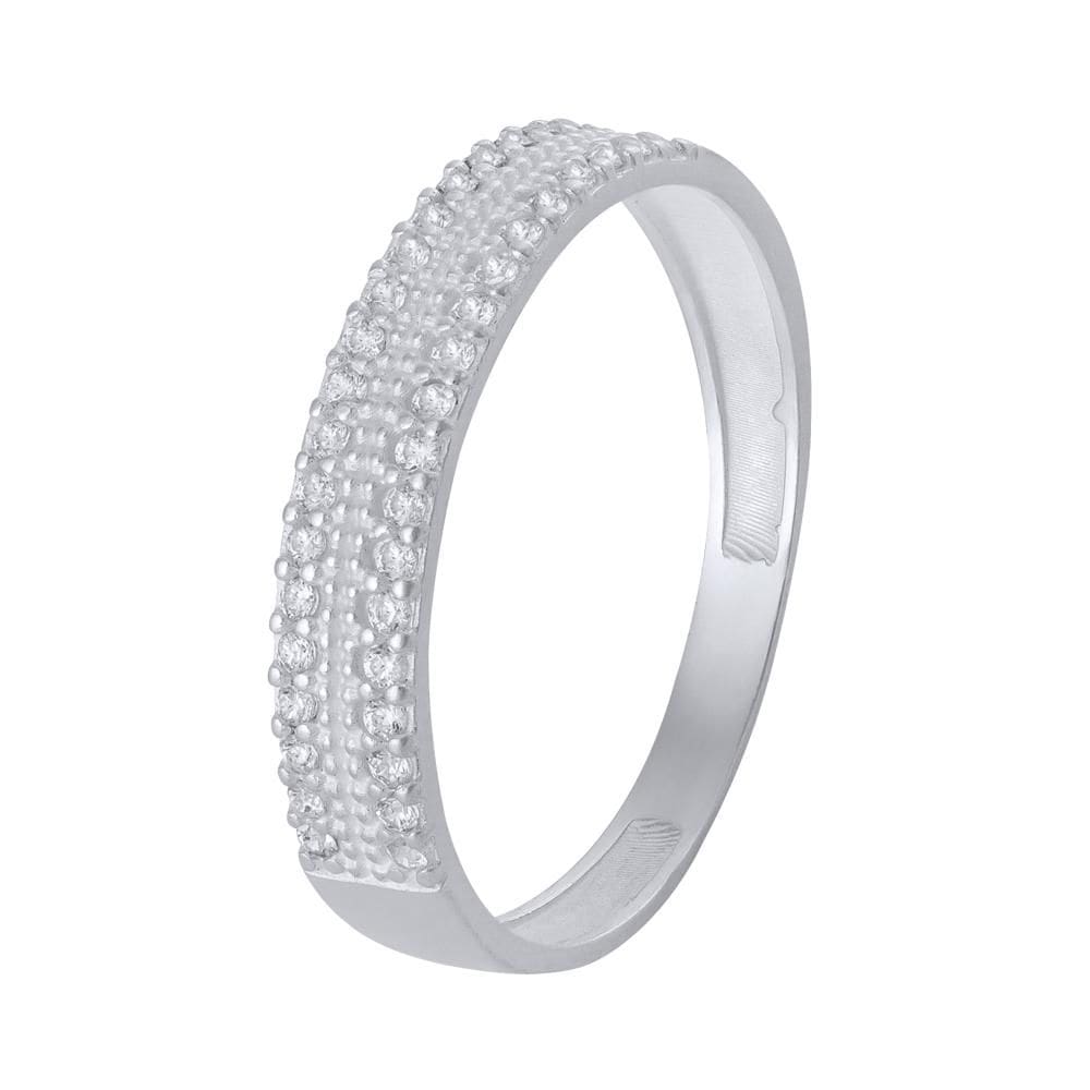 Anel de Prata Desejo  Cravejado com Zircônias Brancas