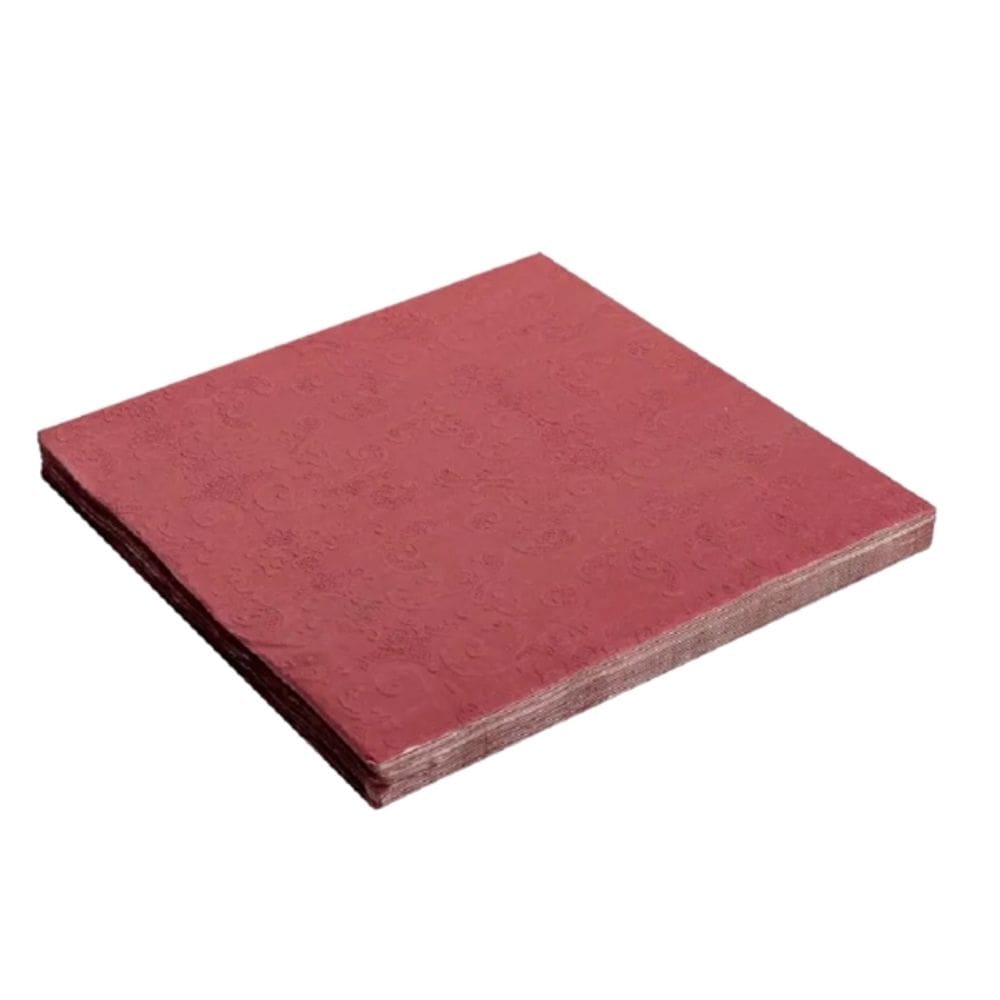 Guardanapo Silver 33x33cm Relevo Vermelho 20un