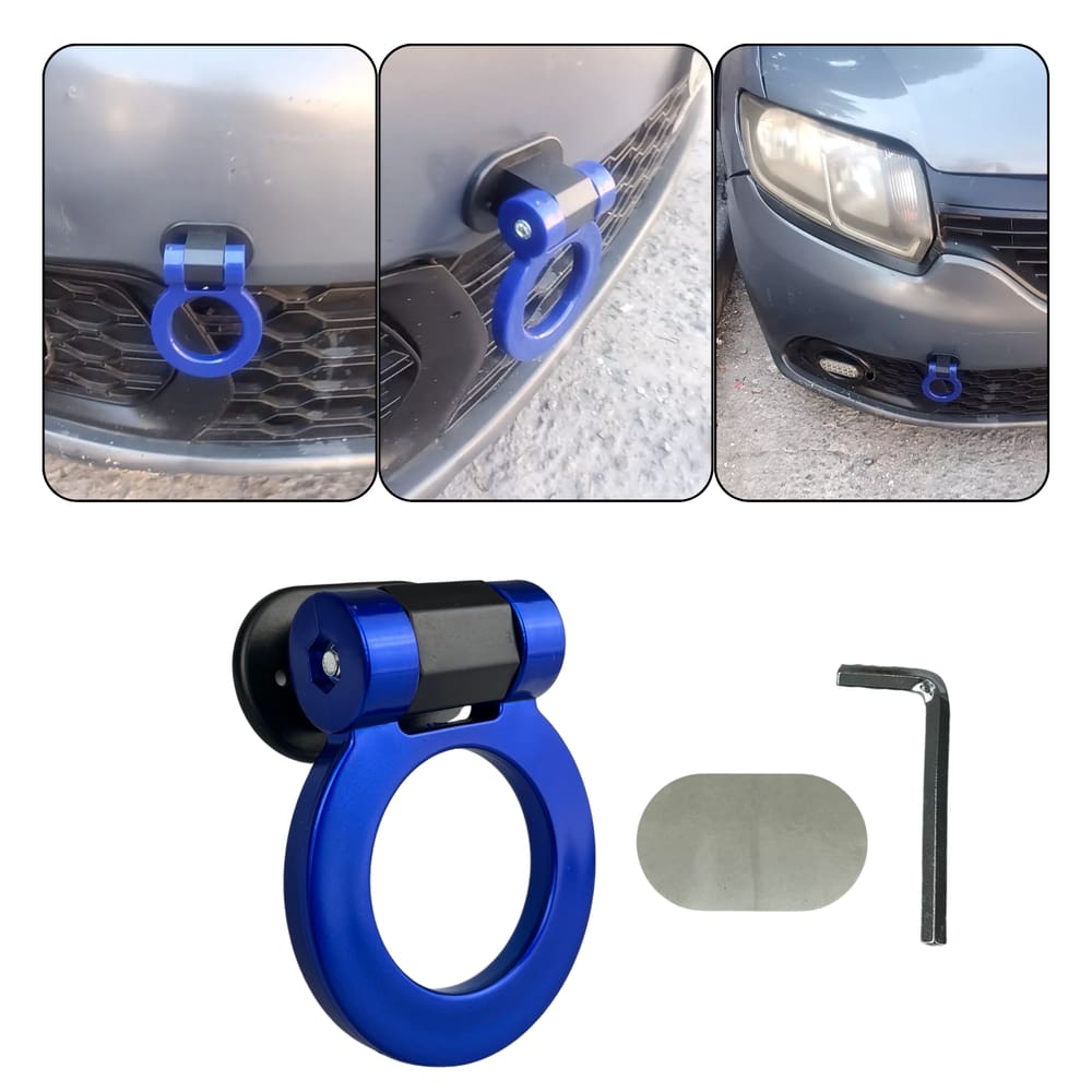 Tow Hook Engate Reboque Carro Camionete Universal Azul JDM