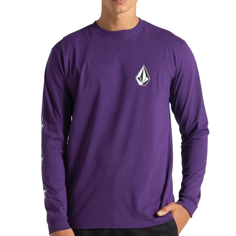 Camiseta Volcom Manga Longa Iconic WT25 Masculina Roxo